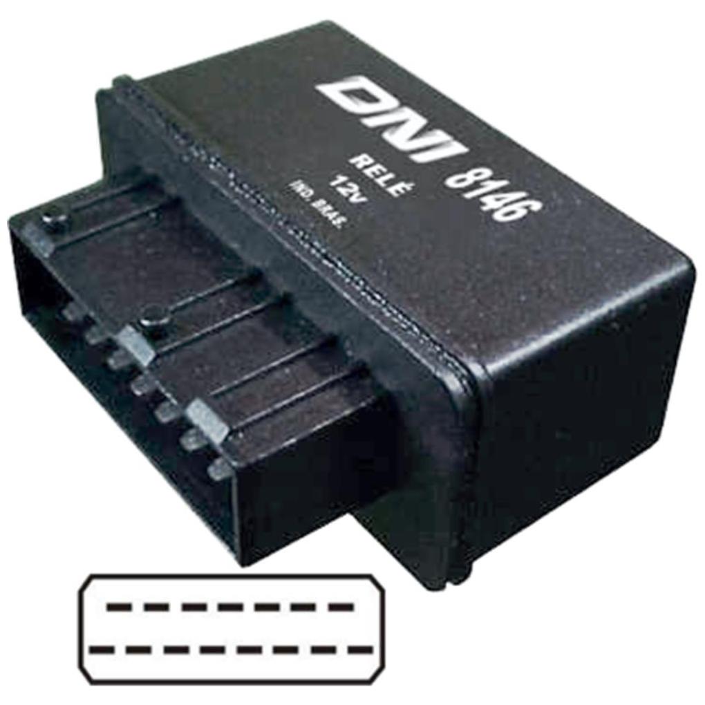 Relê Auxíliar Plástico 12V 15 Terminais 40 Ah - DNI - 8146 - (1)