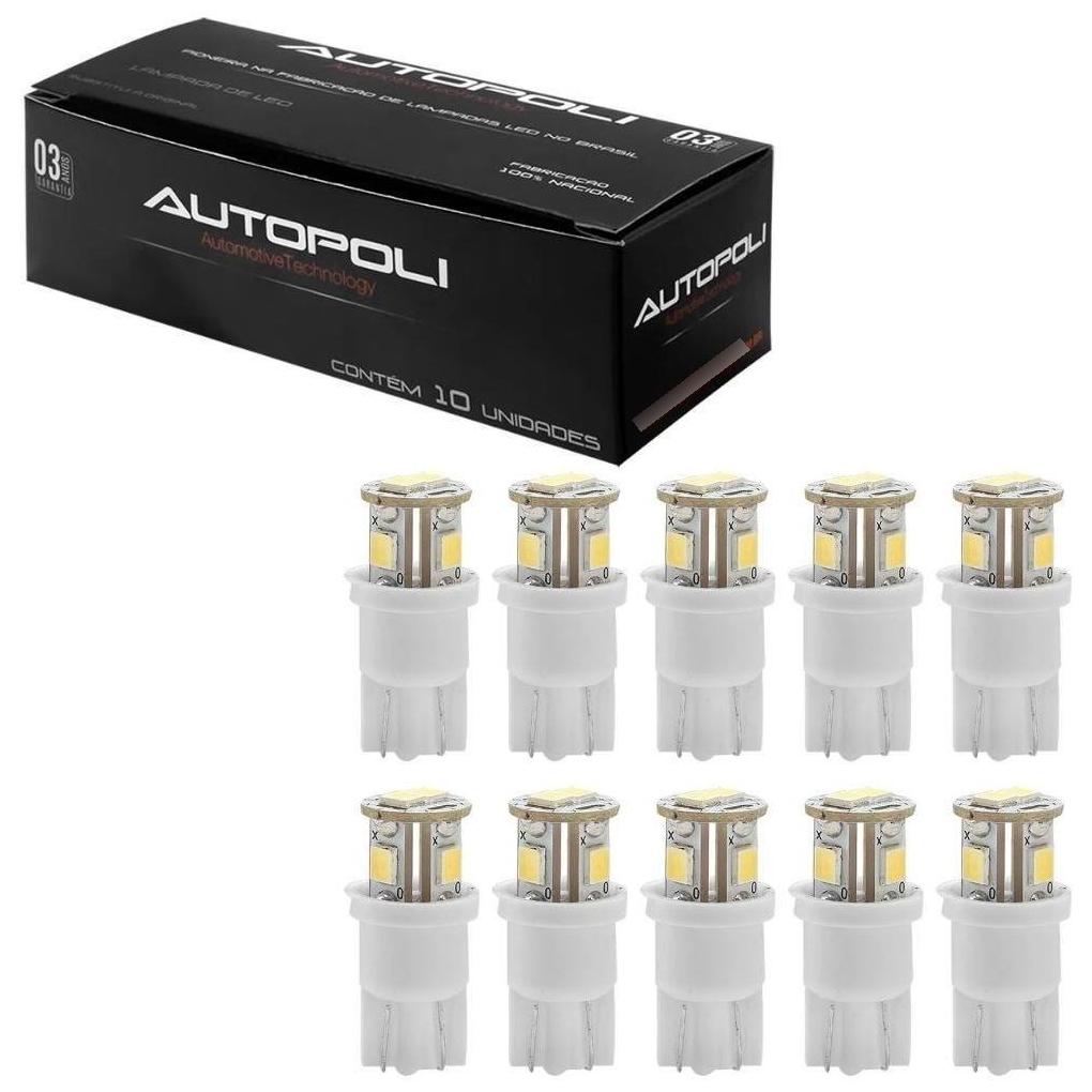 Lâmpada T10 20W 12/24V Azul/branco - Autopoli - AL1693 - (1)