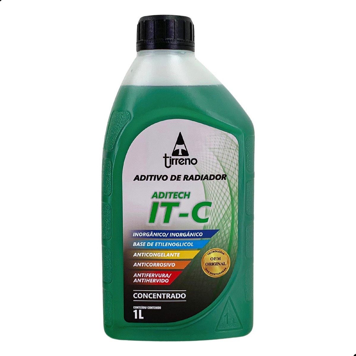Aditivo de Radiador Inorgânico Concentrado Verde 1L - Tirreno - FLU/DS/302FU1 - (1)