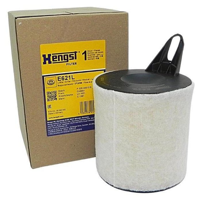 Filtro de Ar Cilíndrico 147mm x 128mm - Hengst - E621L - (1)