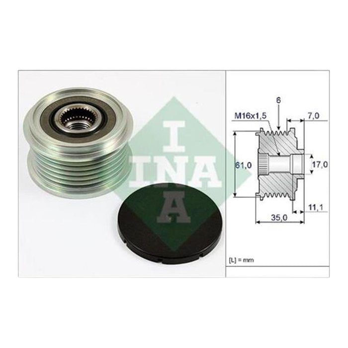 Roda Livre do Alternador Diâmetro 17mm - INA - 535 0022 10 - (2)