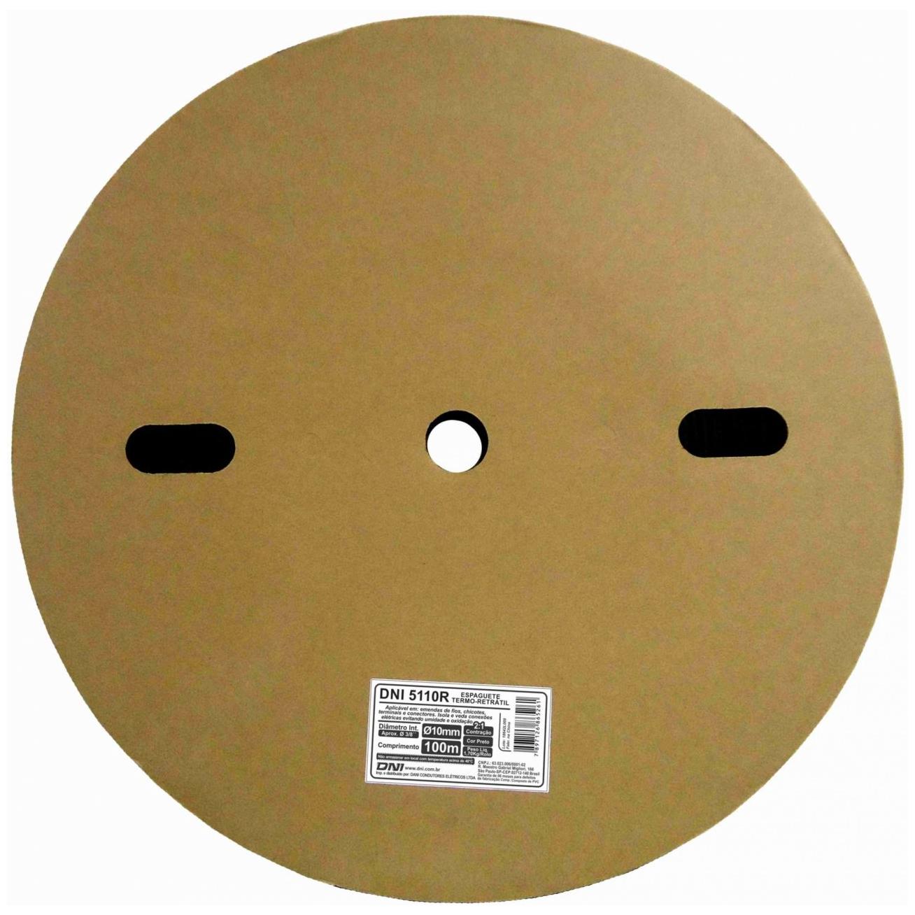 Espaguete Termo Retrátil 10mm Diâmetro Contração 2:1 - DNI - 5110R - (1)