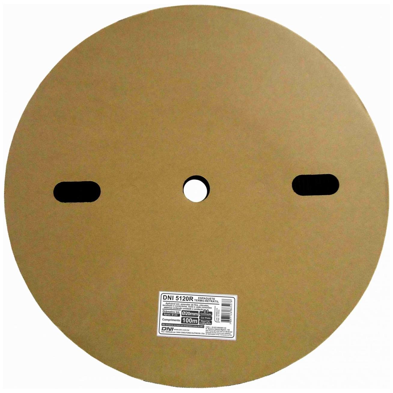 Espaguete Termo-retrátil 20mm Diâmetro Contração 2:1 - DNI - 5120R - (1)