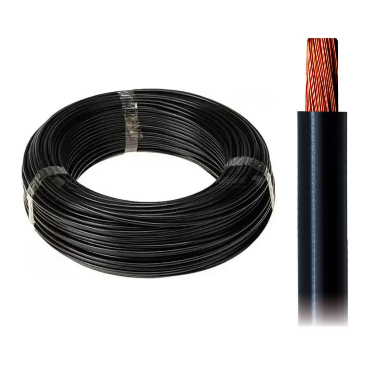 Cabo Flexível de Liga Cobre Vermelho Rolo com 100m - DNI - HYB 050-VM - (1)