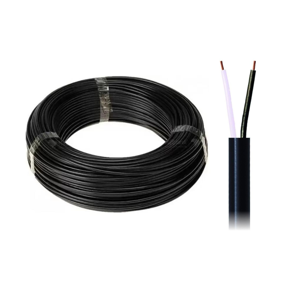 Cabo PP 2 Vias para Instalação Automotiva Liga de Cobre Rolo com 25m - DNI - HYB PP215 - (1)