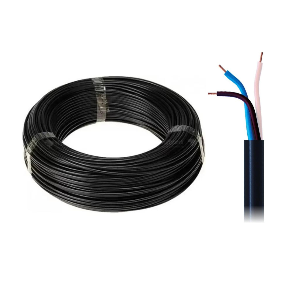 Cabo PP 300/500V 3x1mm Rolo com 100m - DNI - PP 310 R - (1)