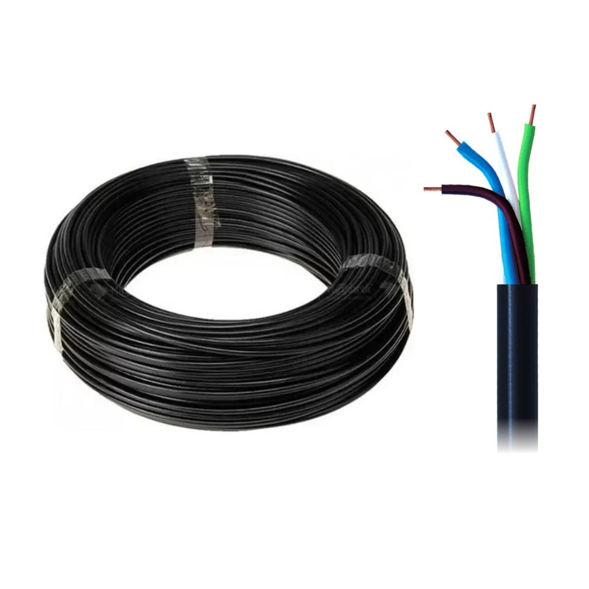 Cabo PP 4 Vias para instalação Automotiva Rolo com 25m - DNI - HFX PP415 - (1)