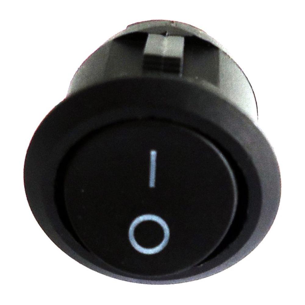 Chave Gangorra Universal ON-OFF Redonda Preta 80W Comutadora - DNI - 2186-S - (1)