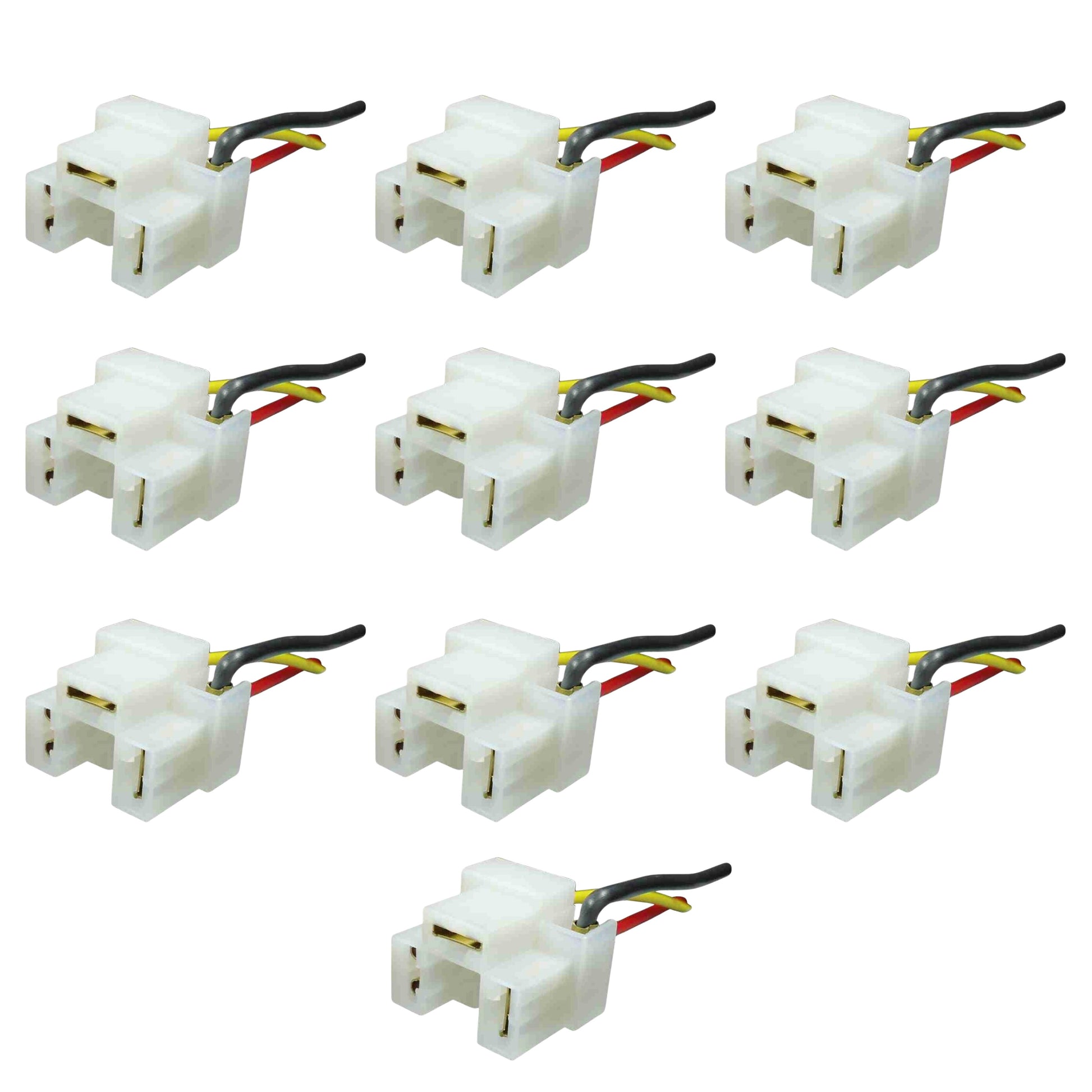 Kit 10 Chicotes com Soquete para Relé de 3 Terminais - DNI - 7501 - (1)