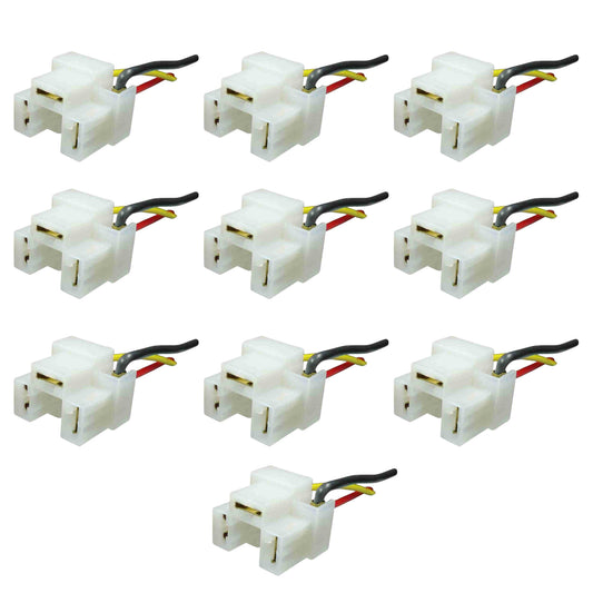 Kit 10 Chicotes com Soquete para Relé de 3 Terminais - DNI - 7501 - (1)