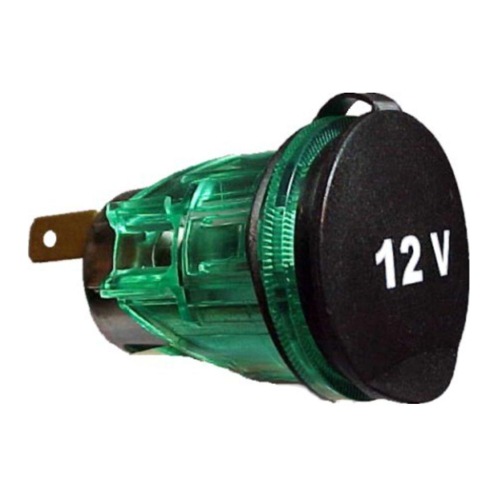 Tomada com Tampa 12V Polarizada para Alimentação - DNI - 0580 - (1)