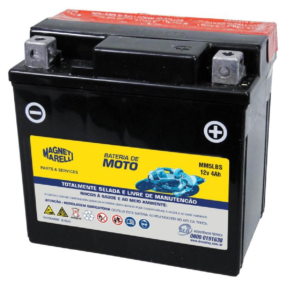 Bateria para Moto 12V 4Ah - Magneti Marelli - MM5LBS - (1)