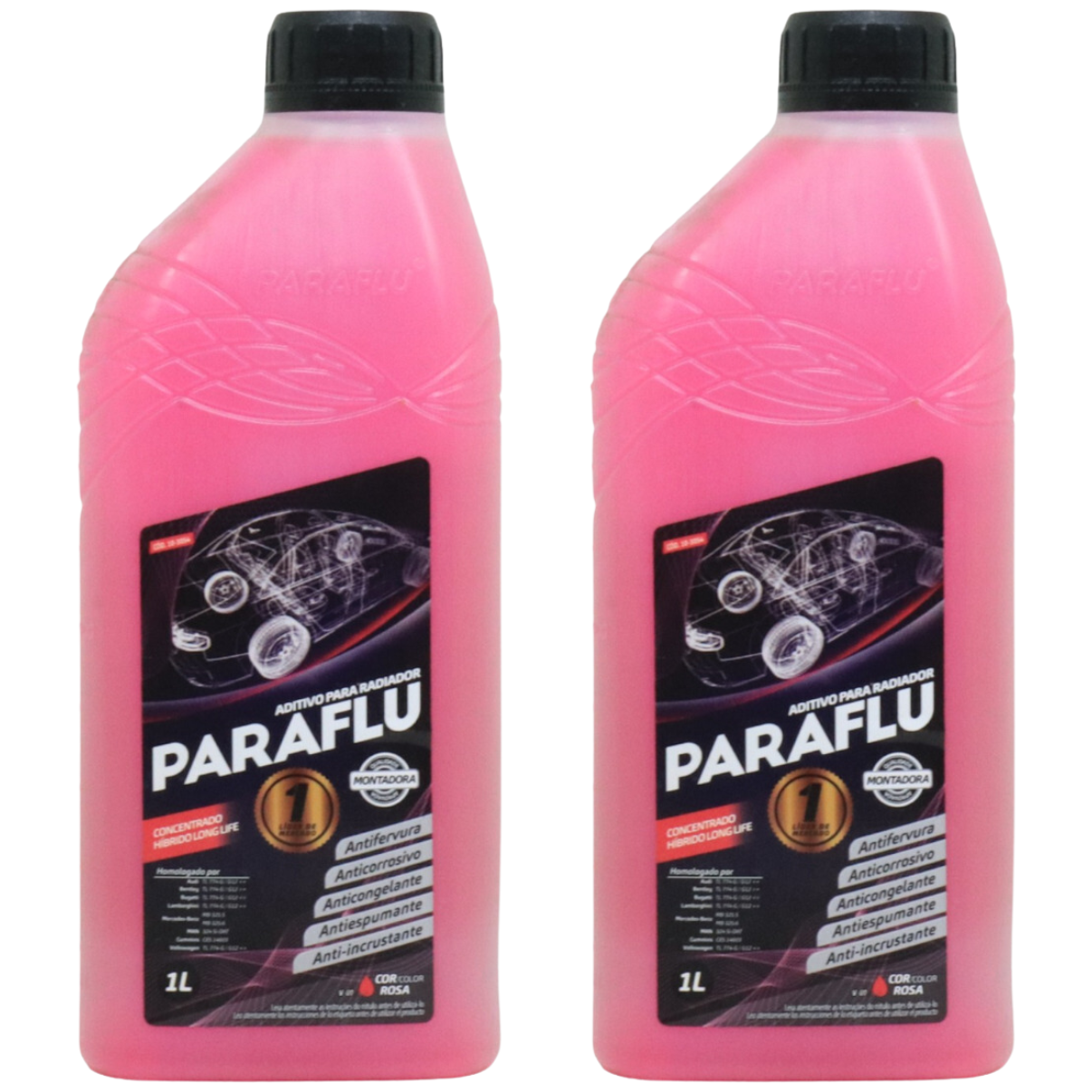 Aditivo 2L Concentrado Radiador Rosa Paraflu Montadora Híbrido - (1)