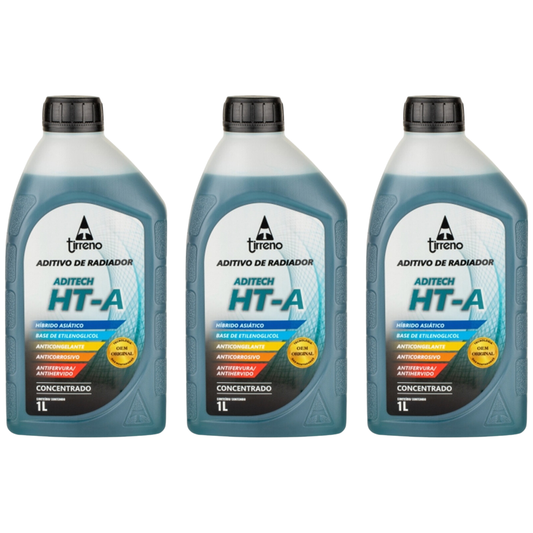 Aditivo 3L Concentrado Radiador Azul Tirreno Aditech HT-A Híbrido Asiático - (1)