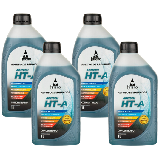 Aditivo 4L Concentrado Radiador Azul Tirreno Aditech HT-A Híbrido Asiático - (1)
