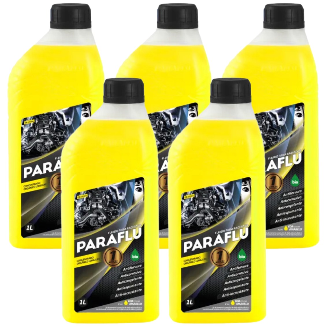 Aditivo 5L Concentrado Radiador Amarelo Paraflu Bio Orgânico - (1)