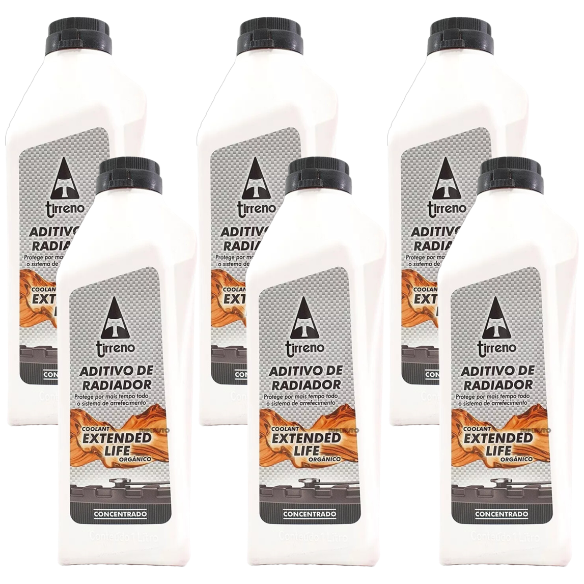 Aditivo 6L Concentrado Radiador Laranja Tirreno Orgânico Extended Life - (1)