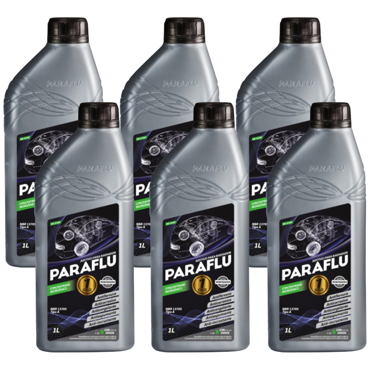 Aditivo 6L Concentrado Radiador Verde Paraflu Montadora Inorgânico - (1)