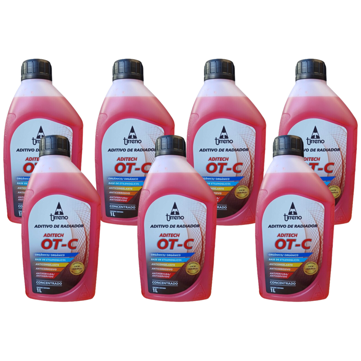 Aditivo 7L Concentrado Radiador Laranja Tirreno Aditech OT-C Orgânico - (1)