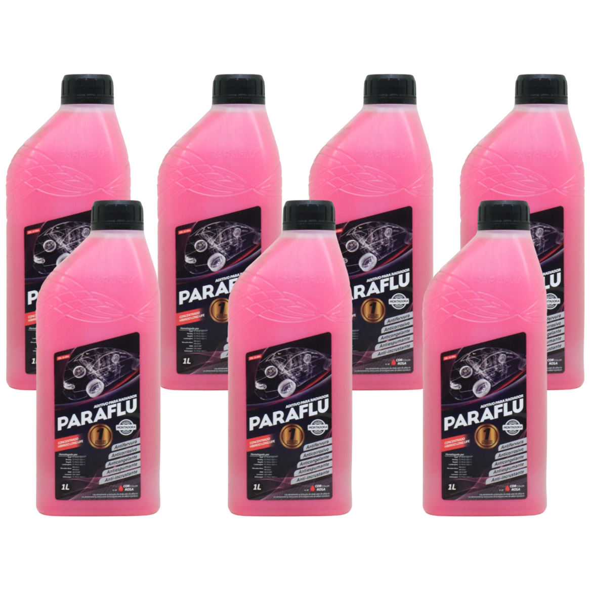 Aditivo 7L Concentrado Radiador Rosa Paraflu Montadora Híbrido - (1)