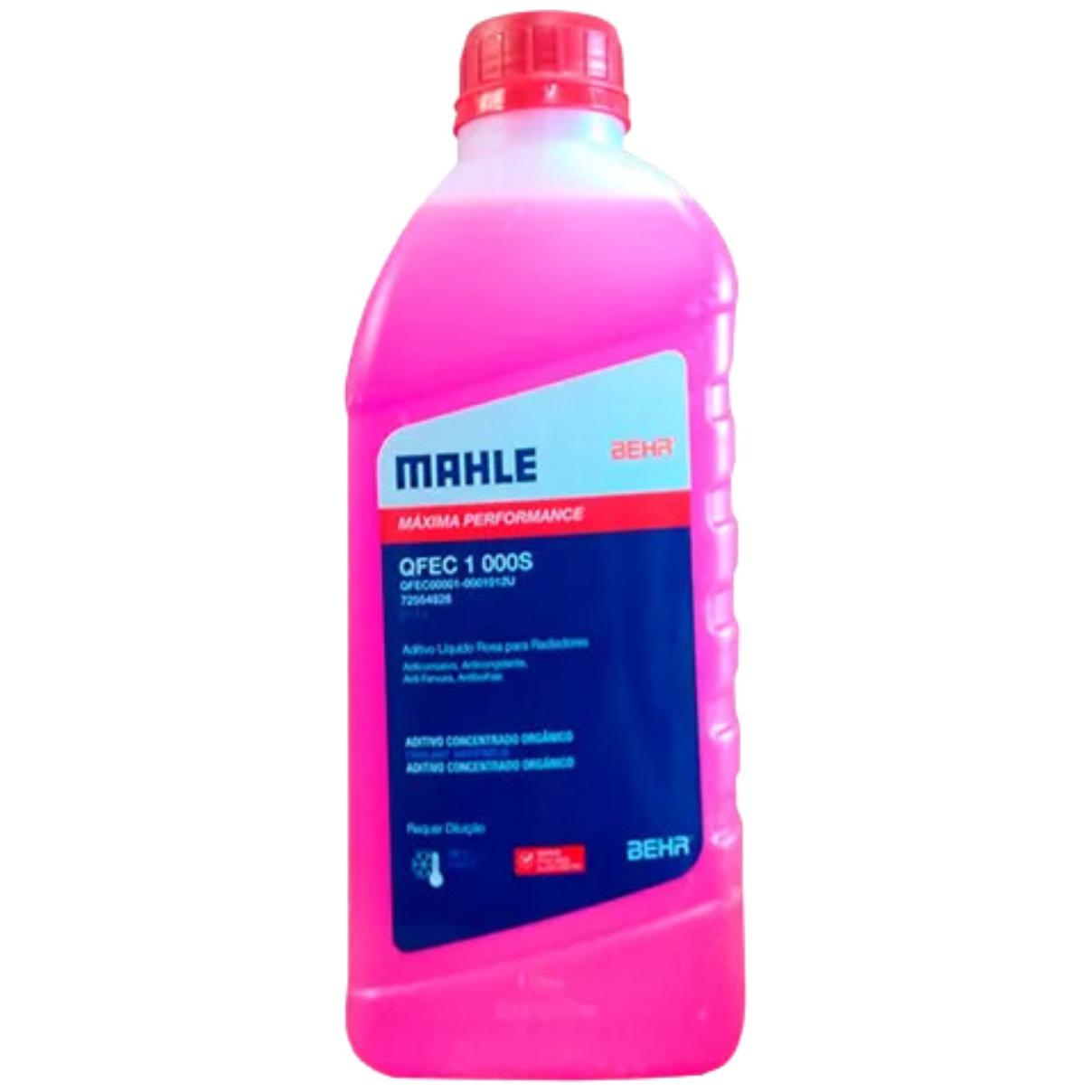 Kit 3 Litros com 1L Aditivo Radiador Rosa Mahle + 2L Água - (3)