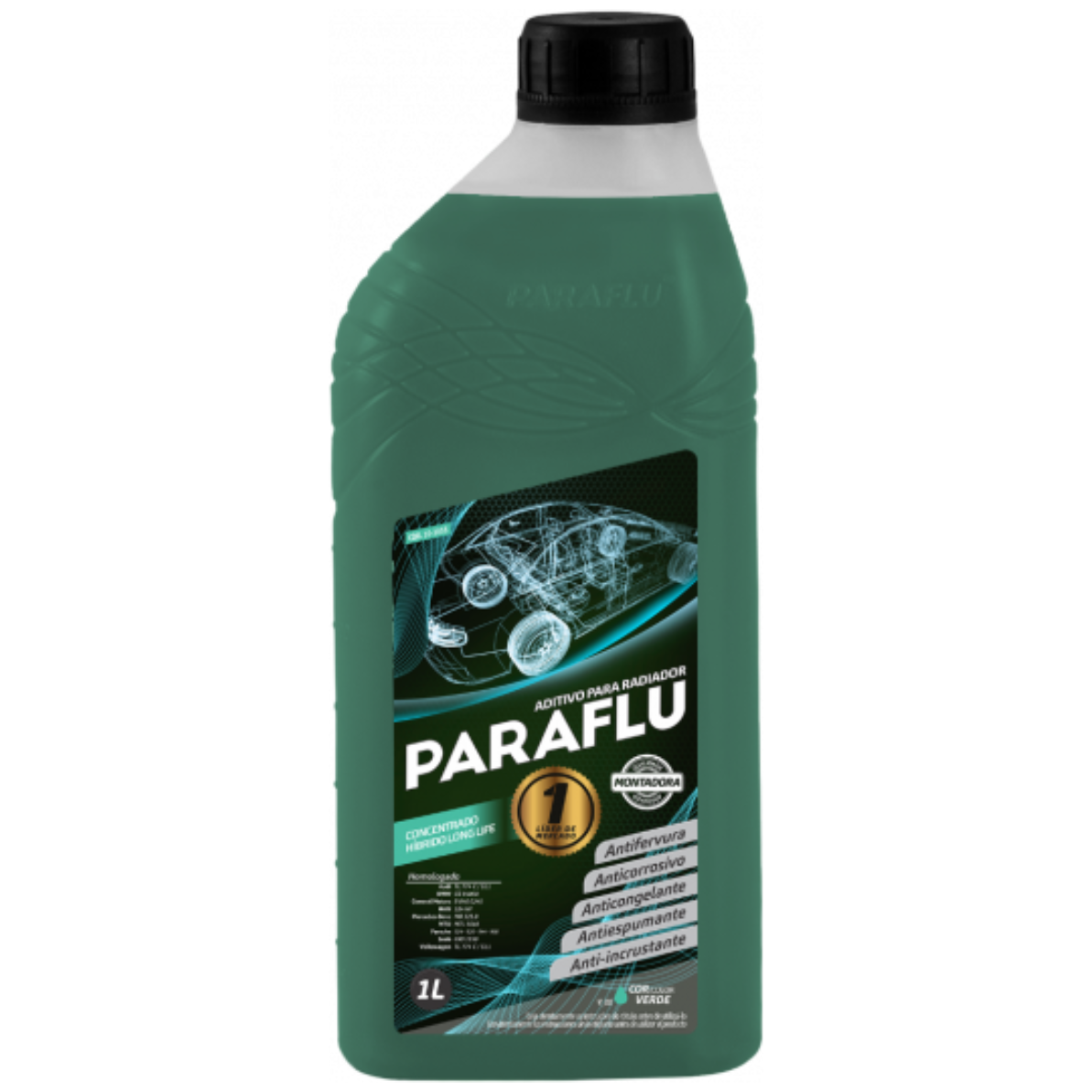 Aditivo 5L Concentrado Radiador Verde Escuro Paraflu Montadora Híbrido - (2)
