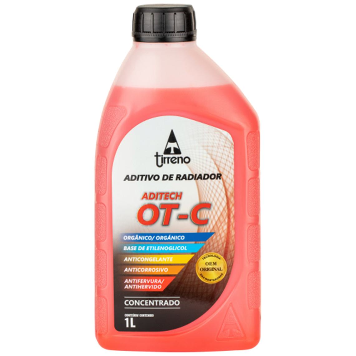 Kit 3 Litros Aditivo Radiador Concentrado Tirreno Orgânico OT-C Laranja + 3 Litros Água Desmineralizada - (3)