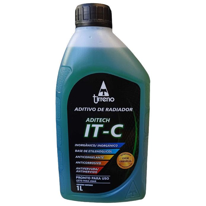 Kit 8 Litros Aditivo Radiador Pronto Para Uso Tirreno Inorgânico IT-C Verde Veículos até anos 90 - (2)