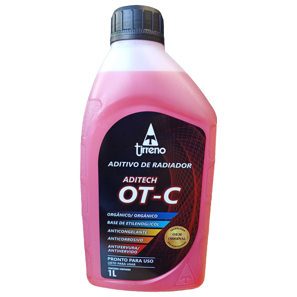 Kit 4 Litros Aditivo Radiador Pronto Para Uso Tirreno Orgânico OT-C Laranja - (3)