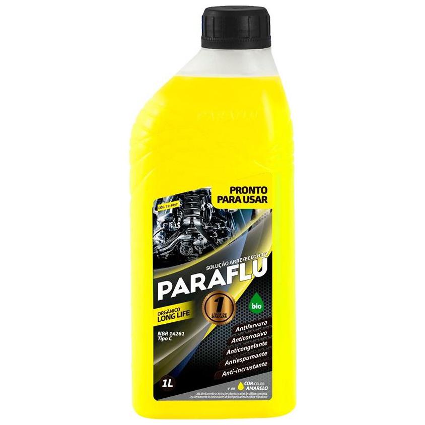 Kit 4 Litros Aditivo Radiador Pronto Para Uso Paraflu Bio Orgânico Amarelo - (2)