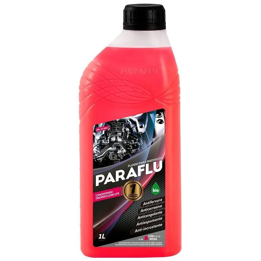 Kit 2 Litros Aditivo Radiador Concentrado Paraflu Bio Orgânico Rosa - (2)