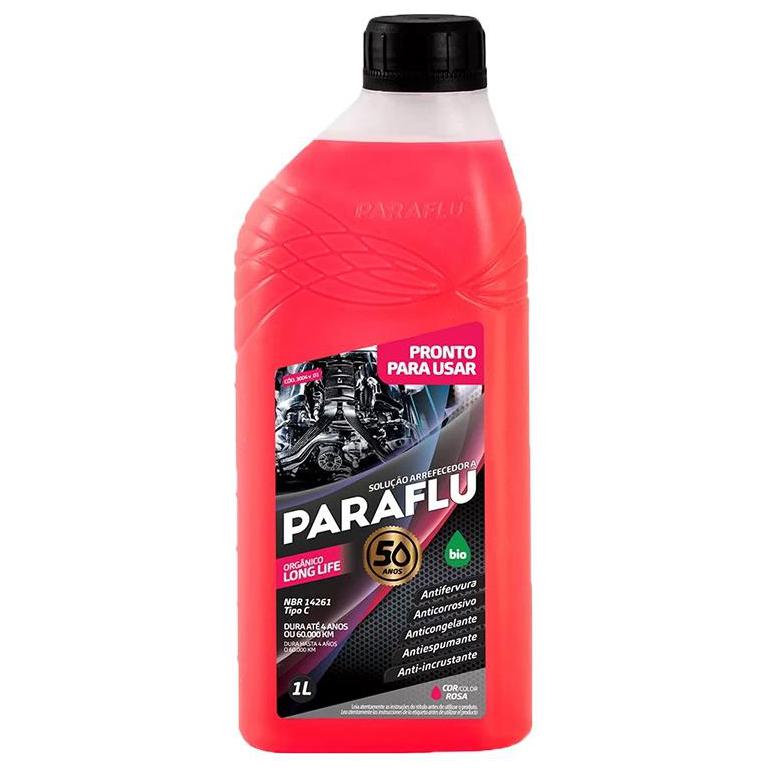 Kit 9 Litros Aditivo Radiador Pronto Para Uso Paraflu Bio Orgânico Rosa - (2)