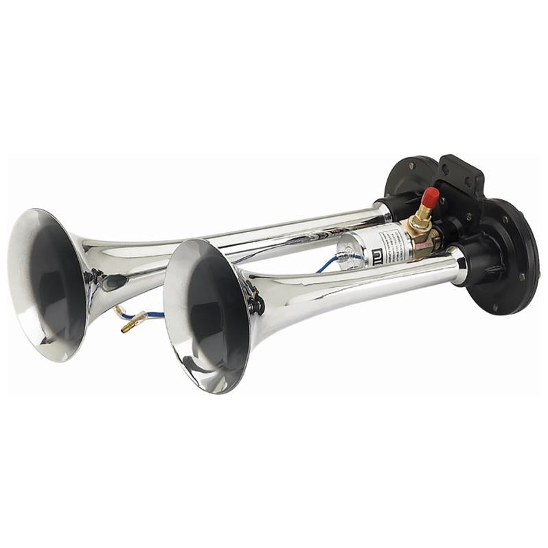 Buzina de 2 Cornetas Cromada 12/24V - Gauss - GB1091 - (1)