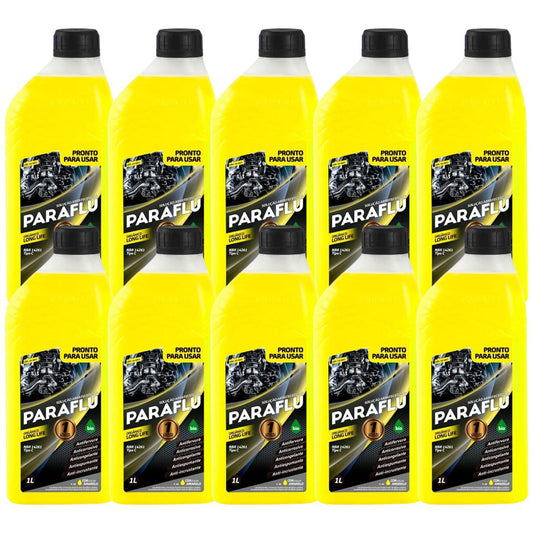 Kit 10 Litros Aditivo Radiador Pronto Para Uso Paraflu Bio Orgânico Amarelo - (1)