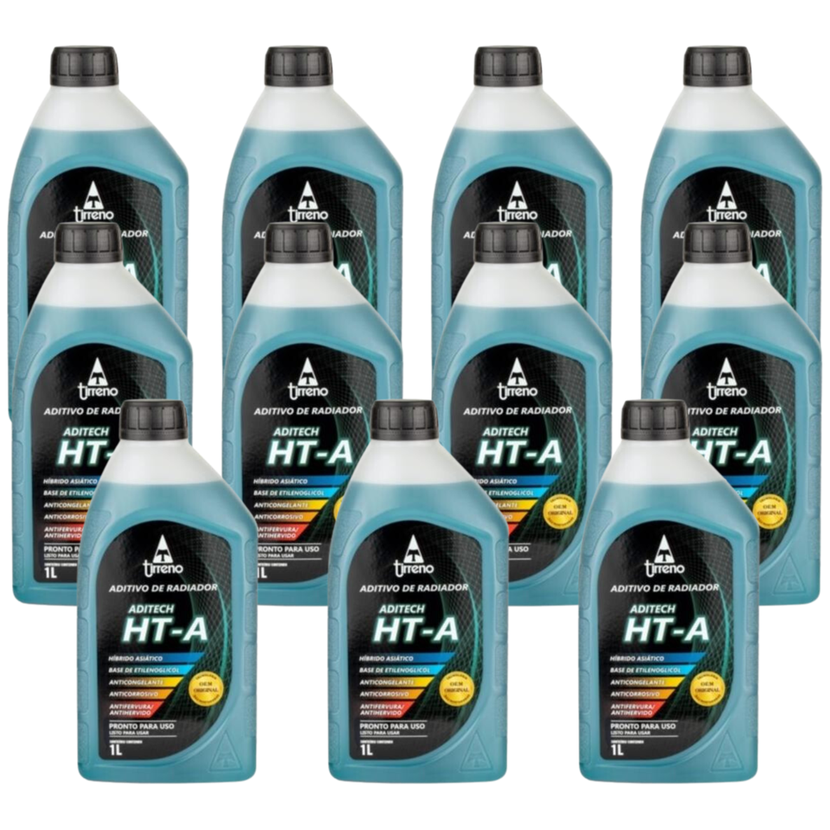 Kit 11 Litros Aditivo Radiador Azul Pronto para Uso - (1)