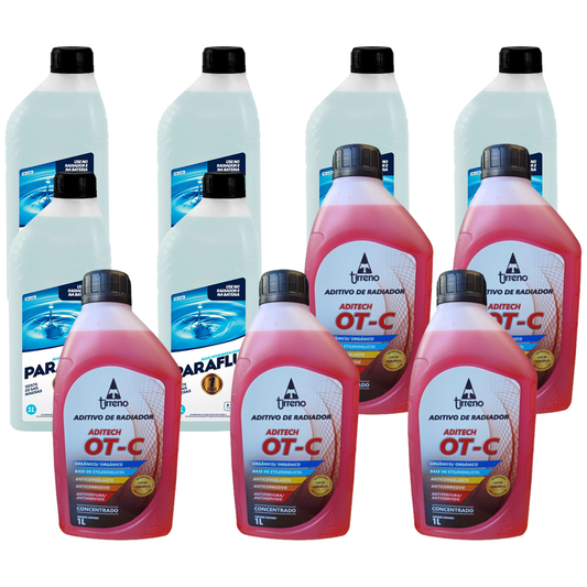 Kit 11 Litros com 5L Aditivo Radiador Laranja + 6L Água - (1)