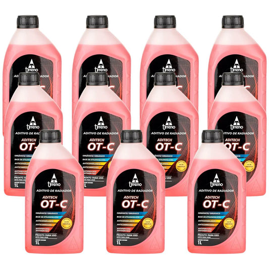 Kit 11 Litros Aditivo Radiador Pronto Para Uso Tirreno Orgânico OT-C Laranja - (1)