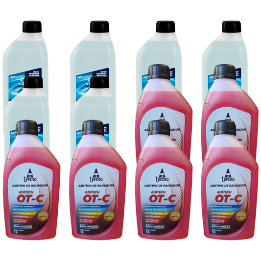Kit 12 Litros com 6L Aditivo Radiador Laranja + 6L Água - (1)