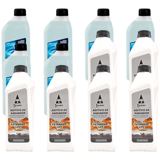 Kit 12 Litros com 6L Aditivo Radiador Laranja + 6L Água - (1)