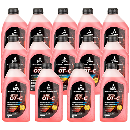 Kit 14 Litros Aditivo Radiador Pronto Para Uso Tirreno Orgânico OT-C Laranja - (1)