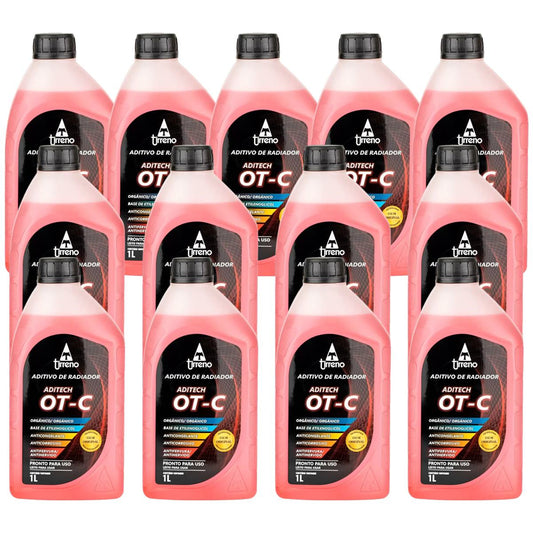 Kit 13 Litros Aditivo Radiador Pronto Para Uso Tirreno Orgânico OT-C Laranja - (1)