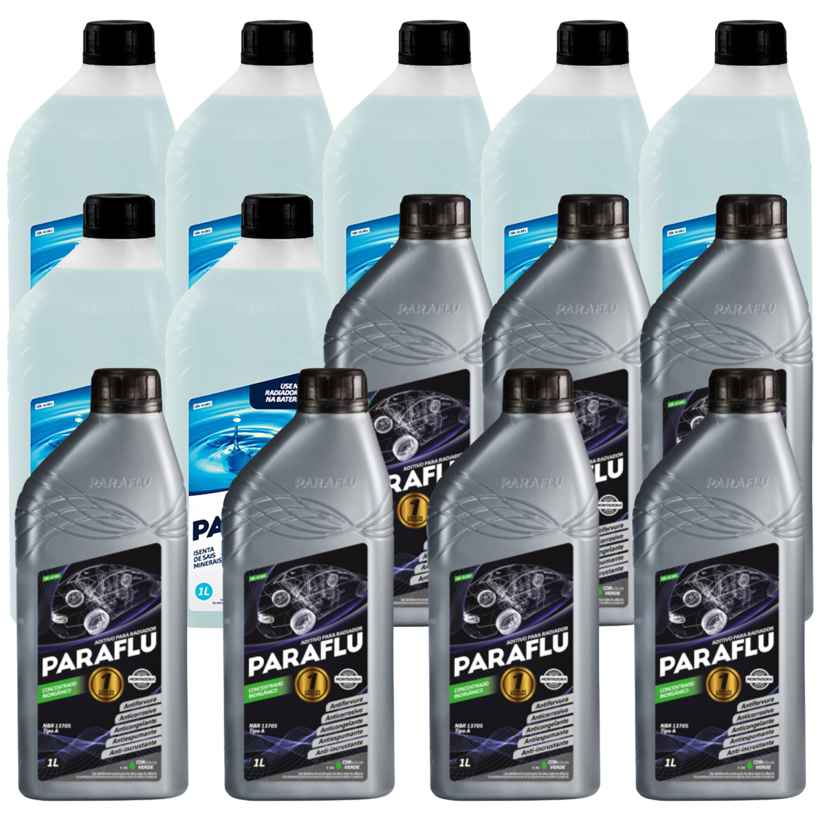 Kit 14 Litros com 7L Aditivo Radiador Verde + 7L Água - (1)