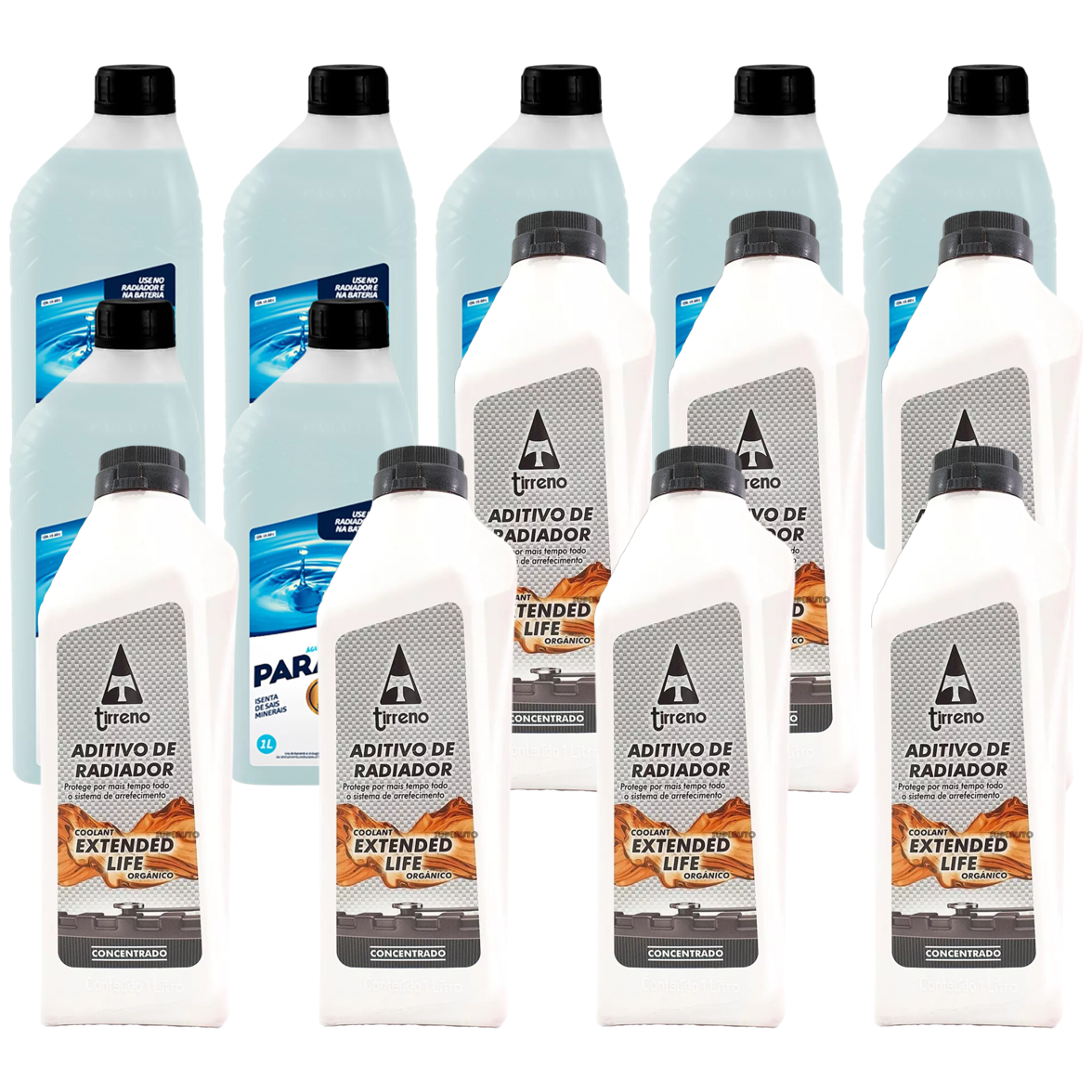 Kit 14 Litros com 7L Aditivo Radiador Laranja + 7L Água - (1)