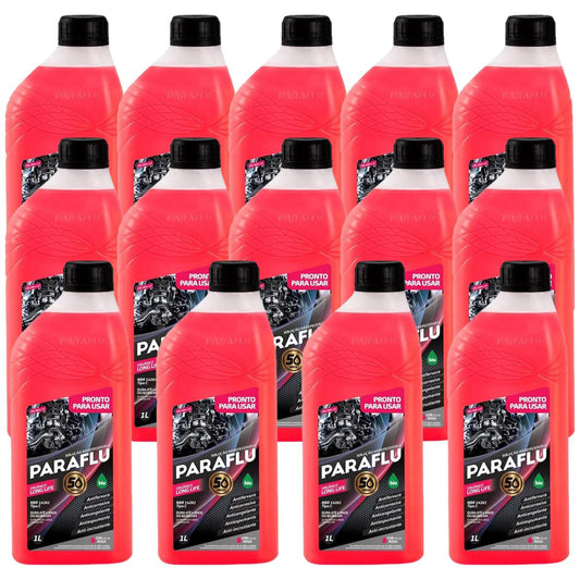 Kit 14 Litros Aditivo Radiador Pronto Para Uso Paraflu Bio Orgânico Rosa - (1)