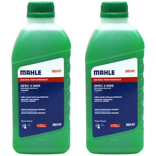 Kit 2 Litros Aditivo Radiador Concentrado Verde Mahle Berh - (1)