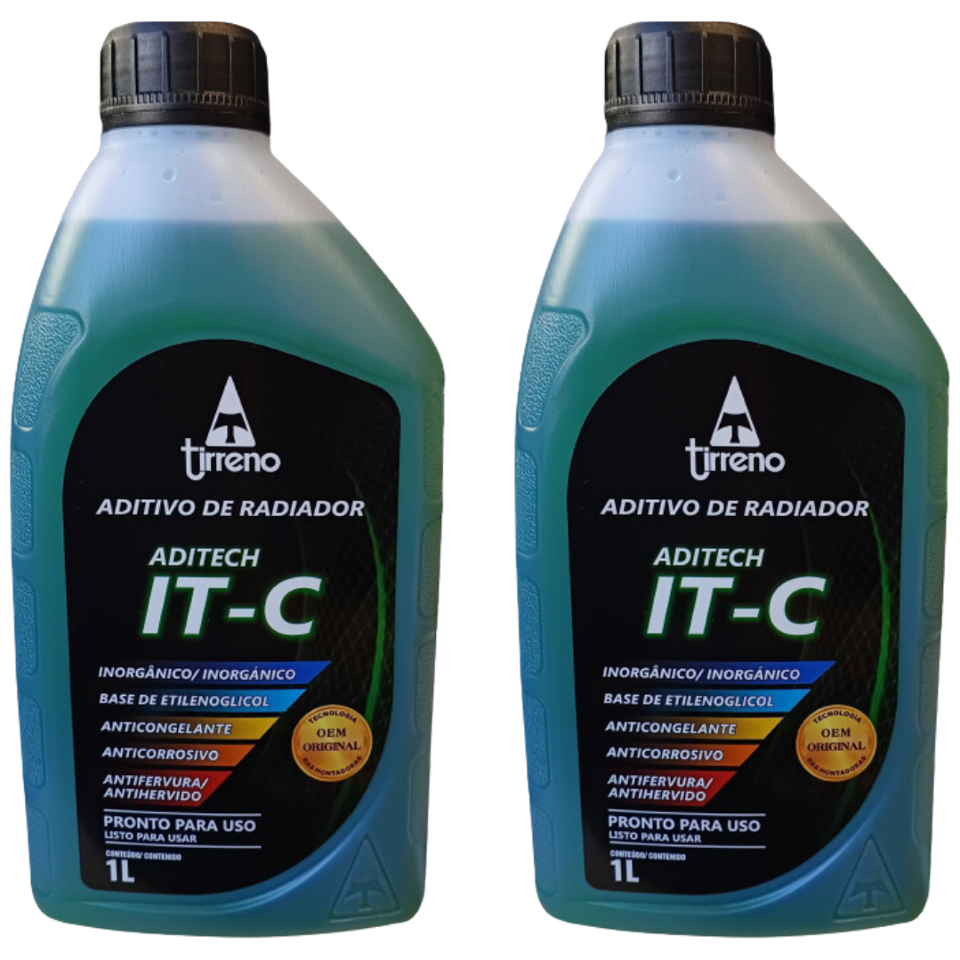 Kit 2 Litros Aditivo Radiador Verde Pronto para Uso - (1)