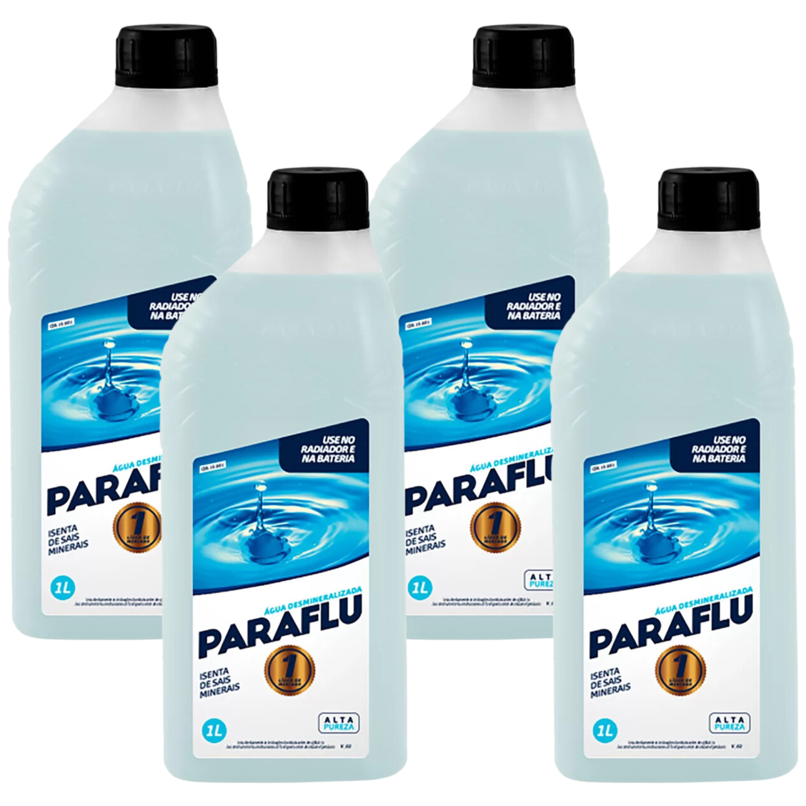 Kit 4 Litros Água Desmineralizada Paraflu - (1)