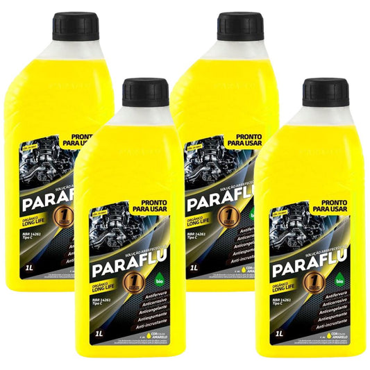 Kit 4 Litros Aditivo Radiador Pronto Para Uso Paraflu Bio Orgânico Amarelo - (1)
