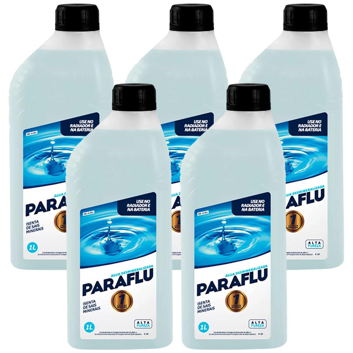 Kit 5 Litros Água Desmineralizada Paraflu - (1)
