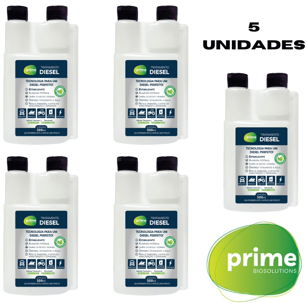 Kit 5 Uni Aditivo De Tratamento Para Diesel Prime Biosolutions - (1)